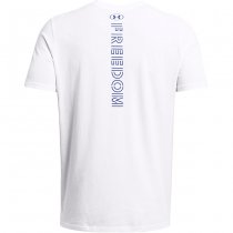 Under Armour Mens Freedom Amp Chest T-Shirt - White / Blue - 2XL