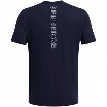 Under Armour Mens Freedom Amp Chest T-Shirt - Midnight Navy - 2XL