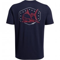 Under Armour Mens Freedom Marlin T-Shirt - Navy Blue - 2XL