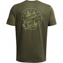 Under Armour Mens Freedom Bass Short Sleeve T-Shirt - Marine OD Green - 2XL