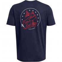 Under Armour Mens Freedom Bass Short Sleeve T-Shirt - Navy Blue - 2XL