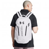 Under Armour Hustle 6.0 Pro Backpack - White / White / Black