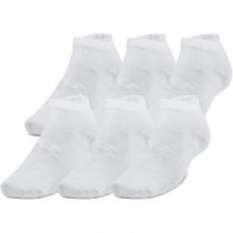 Under Armour Essential 6-Pack Low Cut Socks - White / White / Halo Grey - S