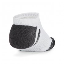 Under Armour Performance Tech 6-Pack No Show Socks - White / Jet Grey - L