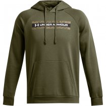 Under Armour Mens Rival Fleece Camo Chest Stripe Hoodie - Olive Under Armour Mens Rival Fleece Camo Chest Stripe Hoodie - Olive