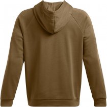 Under Armour Mens Rival Fleece Camo Chest Stripe Hoodie - Coyote / White - XL