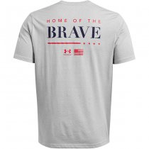 Under Armour Mens Freedom Veterans Day T-Shirt - Mod Grey / Navy Blue - 2XL