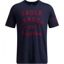 Under Armour Mens Freedom Vintage USA T-Shirt - Navy Blue
