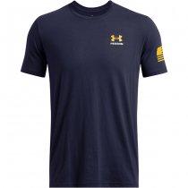 Under Armour Mens Freedom By Sea T-Shirt - Navy Blue