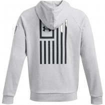Under Armour Mens Freedom Flag Hoodie - Mod Grey Light Heather / Black - L