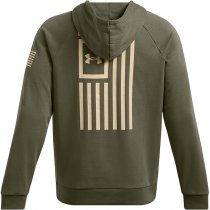 Under Armour Mens Freedom Flag Hoodie - Marine OD Green / Desert Sand - L