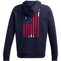 Under Armour Mens Freedom Flag Hoodie - Navy Blue / Steel - S