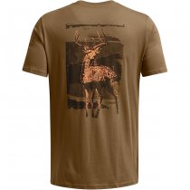 Under Armour Mens Schematic White Tail Short Sleeve - Coyote / Gridiron Brown - 2XL