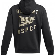 Under Armour Mens Project Rock Icon Fleece Veterans Day Hoodie - Anthracite / Silt - S