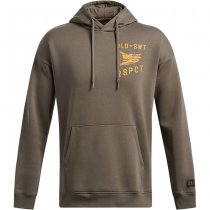 Under Armour Mens Project Rock Icon Fleece Veterans Day Hoodie - Turtle / Golden Yellow - 3XL