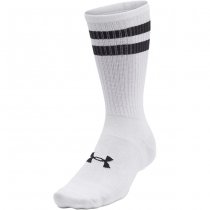 Under Armour Essential Unisex 6-Pack Crew Socks - White / White / Black - XL