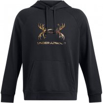 Under Armour Mens Rival Fleece Antler Hoodie - Black - XL