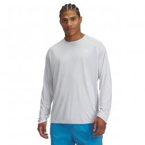 Under Armour Mens Fish Elite Long Sleeve - White / Halo Grey - 2XL