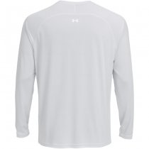 Under Armour Mens Fish Elite Long Sleeve - White / Halo Grey - M