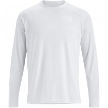 Under Armour Mens Fish Elite Long Sleeve - White / Halo Grey - S