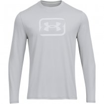 Under Armour Mens Fish Pro Chill Tackle Box Long Sleeve - Mod Grey / White - XL