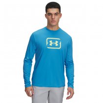 Under Armour Mens Fish Pro Chill Tackle Box Long Sleeve - Ether Blue / Sonic Yellow - M