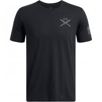 Under Armour Mens Freedom Spine T-Shirt - Black / Grey
