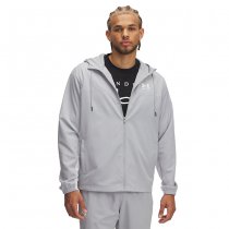 Under Armour Rival Woven Windbreaker - Mod Grey / Mod Grey / White - XL