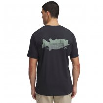 Under Armour Mens Bass Short Sleeve - Anthracite / Silica Green - 2XL