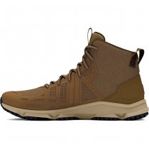 Under Armour Mens Micro G Strikefast Mid Tactical Shoes - Brown / City Khaki / Navy Blue - 9