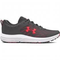 Under Armour Mens Charged Assert 10 Running Shoes - Castlerock / Castlerock / Racer Red - 11