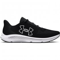 Under Armour Mens Charged Pursuit 3 Big Logo Running Shoes - Black / White - 8