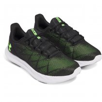 Under Armour Mens Charged Speed Swift Running Shoes - Black / Black / Hyper Green - 10