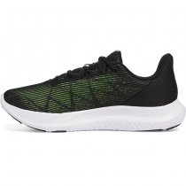 Under Armour Mens Charged Speed Swift Running Shoes - Black / Black / Hyper Green - 8.5