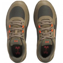 Under Armour Mens Bandit Trail 3 Running Shoes - Marine OD Green / Bayou / Ares Red - 14