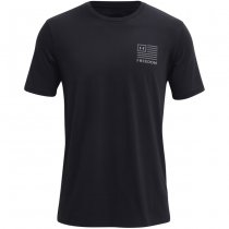 Under Armour Mens Freedom Left Chest T-Shirt - Black / Titan Grey - 3XL