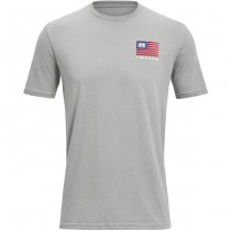 Under Armour Mens Freedom Left Chest T-Shirt - Steel Heather / White - S