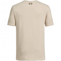 Under Armour Mens Freedom Left Chest T-Shirt - Desert Sand / Olive - 2XL