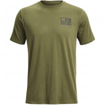Under Armour Mens Freedom Left Chest T-Shirt - Marine OD Green / Baroque Green - 3XL