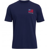 Under Armour Mens Freedom Left Chest T-Shirt - Navy Blue / Steel - XL