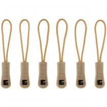 Clawgear CG Zipper Puller Large 6-Pack - Coyote