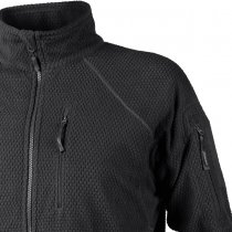 Helikon Alpha Tactical Grid Fleece Jacket - Black - M