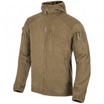 Helikon Alpha Hoodie Grid Fleece Jacket - Coyote