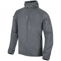 Helikon Alpha Hoodie Grid Fleece Jacket - Shadow Grey - XS