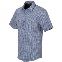 Helikon Covert Concealed Carry Short Sleeve Shirt - Royal Blue Checkered