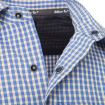 Helikon Covert Concealed Carry Short Sleeve Shirt - Royal Blue Checkered - XS