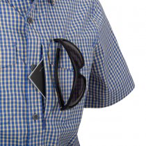 Helikon-Tex Covert Concealed Carry Short Sleeve Shirt - Royal Blue Checkered - 3XL