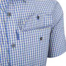 Helikon-Tex Covert Concealed Carry Short Sleeve Shirt - Royal Blue Checkered - 3XL
