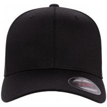 Flexfit Wooly Combed Cap - Black Black - XS/S