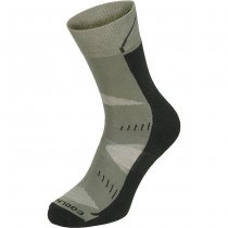 FoxOutdoor Trekking Socks ARBER Padded Sole - Black / Olive - 39-41